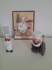 A COLLECTION OF CHEF ORNAMENTS AND PICTURE.
