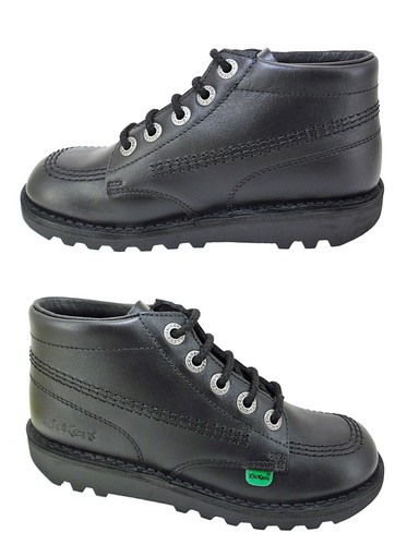 Kickers kick black - kick, leather