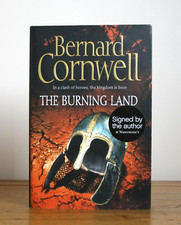 The Burning Land by Bernard Cornwell (Last Kingdom - hardcover 1st) Signed