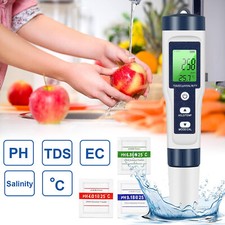 Water Quality Tester TDS Meter PH Meter EC/Salinity/Temp Meter  for Aquarium