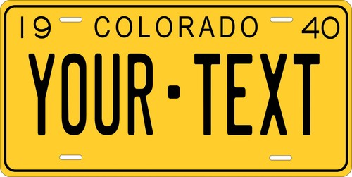Colorado 1940 license plate - license,