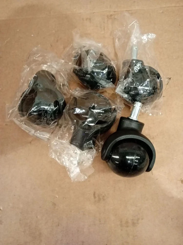 Black ball castor wheels - 5x,