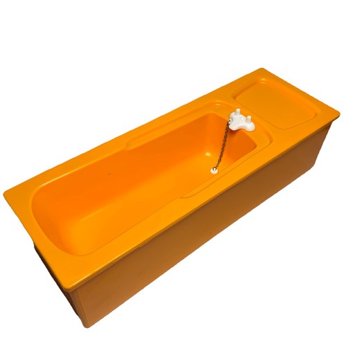 Vintage sindy doll bath - doll, orange