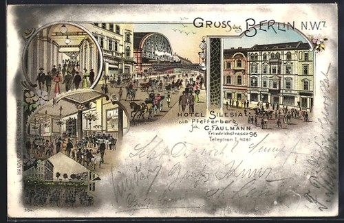 Lithograph berlin hotel - berlin,,