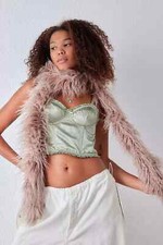 Urban Outfitters Fluffy Scarf Faux Fur Lilac Purple Trish Afghan ? NEW RRP £26