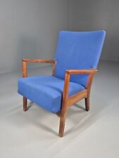 Vintage Danish Lounge Chair Blue Beech Frame Vamo 1950s Retro MCM EB8771 MNOR