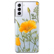 Silicone Sweet Floral Phone Clear Case Cover For Samsung Galaxy A35 A15 A14 A34