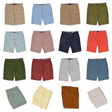 Banana Republic Mens Chino Shorts Cotton Flat Front Long 9" Inseam 20 Colours