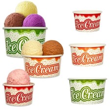 Printed paper ice cream cups - printed,