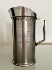 Antique Pewter Pitcher Jug Cup 1/2 Liter Litre With Hallmarks