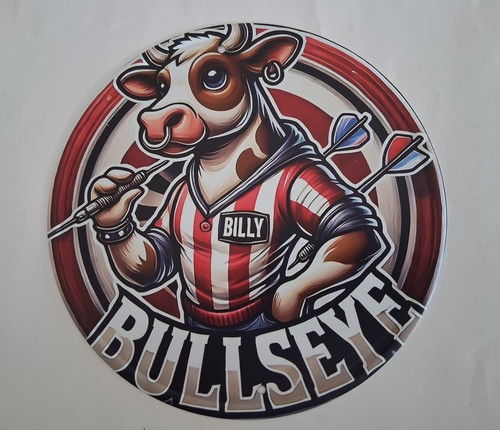 Darts plaque bullseye printed - plaque,