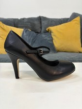 BLK & BEIGE AnkleStrap Heels