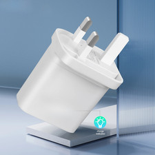 UK 3 Pin Dual USB Plug Adapter