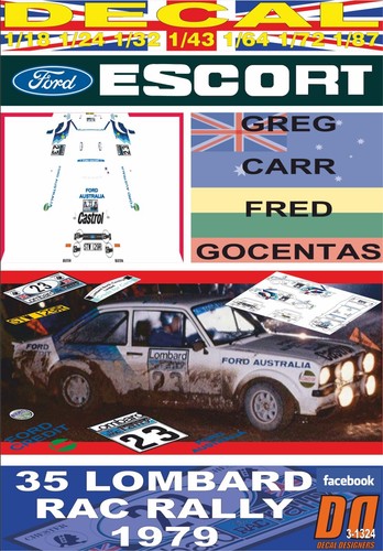 Decal ford escort - ford, 1800