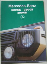 Mercedes Benz Original UK Brochure 230 GE 280 GE 300 GD 1986