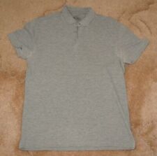 Tesco F&F Men's Grey Short Sleeve Polo Shirt, Size Small