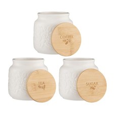 Stoneware Storage Jars Cream