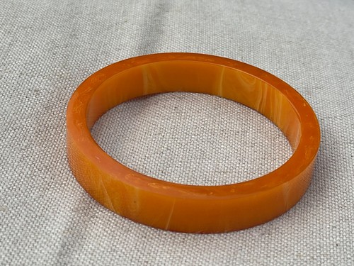 Egg yolk marbled deco bakelite