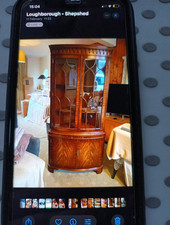 Bevan Funnell reprodux double Door corner unit Flame Mahogany VGC