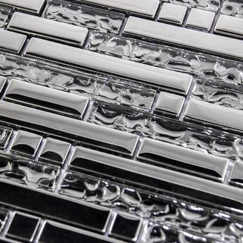 Luxury textured glass - &, chrome