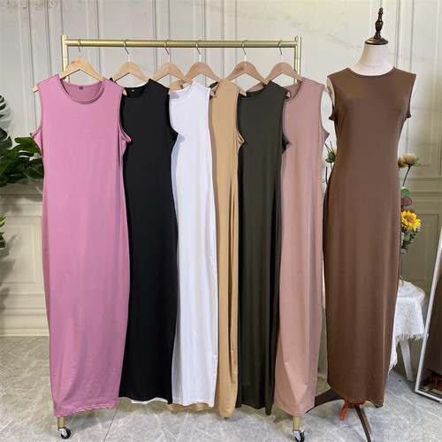Abaya women sleeveless long - sleeveless,
