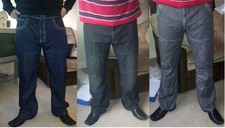 Mens Jeans Navy Black Grey 32L