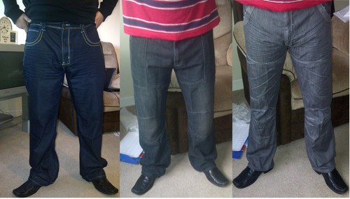 Mens jeans navy black - black, grey