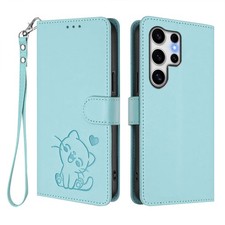 Patterned leather wallet - wallet, phone