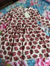 Rachel Riley Brand New Long Sleeve Strawberry Print Beautiful Dress Age 8.