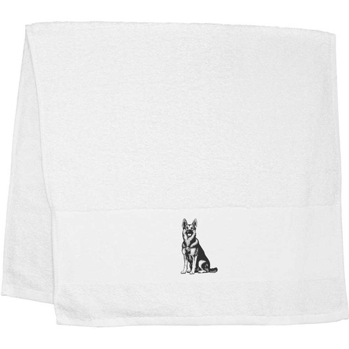 German shepherd sitting - shepherd, hand
