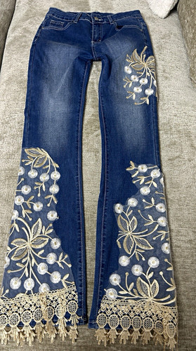 Nostalgic y2k bootcut blue - y2k,