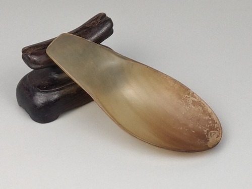 Antique horn spoon scoop - antique,