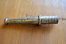 VINTAGE FIRE FIGHTERS TAPERED BRASS HOSE NOZZLE 6 inches LONG, unknown make N4
