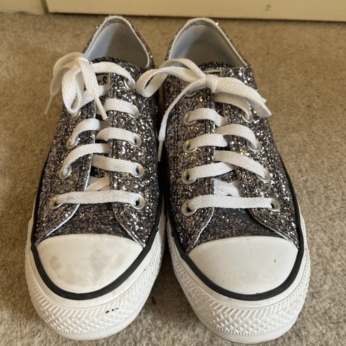 Converse custom silver - silver, glitter
