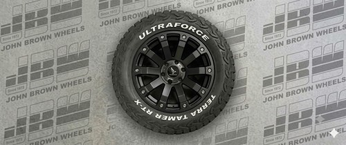 Spoked matt black swamper - 18",