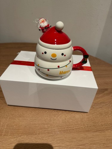 Snowman xmas mug - snowman, with