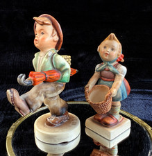 Goebel Hummel figurine Little Boy with Umbrella TMK-3,4 School Girl repaired