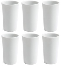 6x White porcelain shot liquor