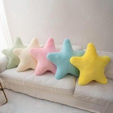 Star Shaped Decorative Pillow Soft Plush Throw Cushion for Kids Bedroom, Living