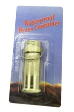 BRASS WATERPROOF MATCH CONTAINER PILL BOX HOLDER WATERTIGHT