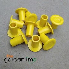 25 Cane Caps Yellow Rubber