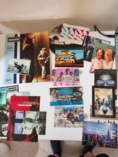 OASIS Memorabilia - concert ticket stubs Maine road Fan Club Postcards pins