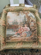 Vintage Style Romantic Wall Hanging Lined Tapestry, Approx 91cm x 89cm