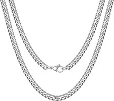 Mens Silver chain necklace