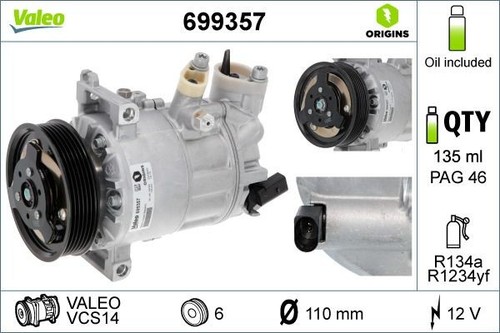 Compressor parts valeo 699357 - compressor/parts,