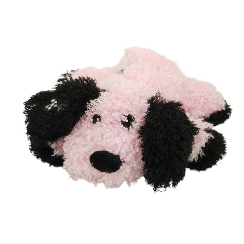 Pink black curly poodle dog - black,