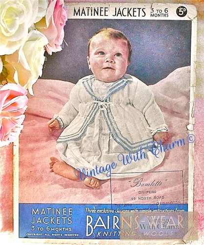 1940s baby jacket knitting - baby,