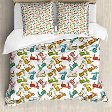Motorcycle Duvet Cover Italian