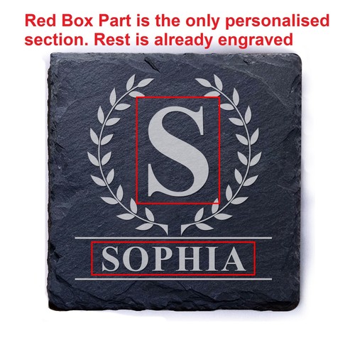 Personalised slate coasters - personalised,