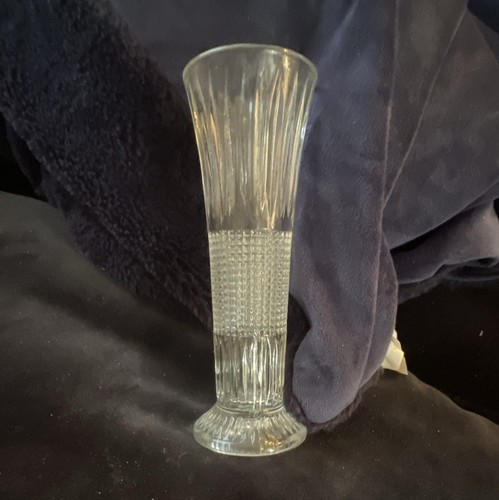 Clear glass tall bud vase - tall,